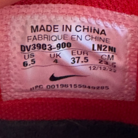 Nike Air Force 1 Mid Nike By you custom Sneakers DV3903-900 black red youth 6.5 - Picture 2 of 14